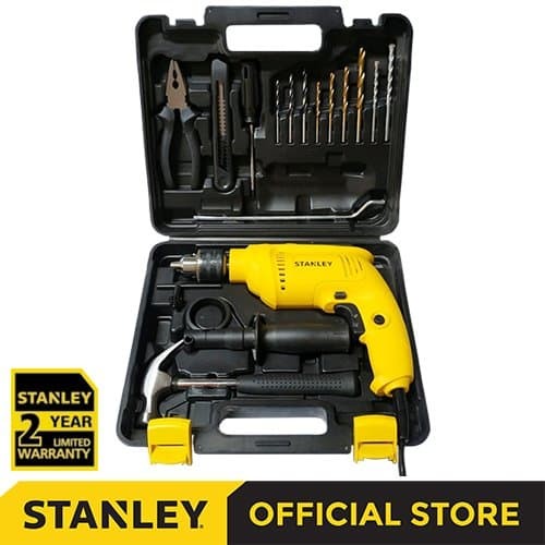 Stanley Impact Drill /Bor Tembok Listrik w/ ACC 13mm 550W SDH600KV