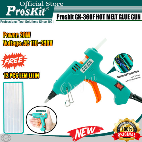 Pistol Lem Tembak PRO'SKIT GK-360F Hot Glue Gun LEM TEMBAK LILIN Mini