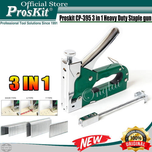 Staples Heavy Duty Proskit CP-395 3 IN 1 Gun Hekter Staple Jok Tembak