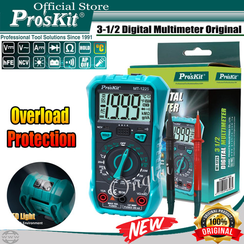 Multitester Digital Proskit MT-1225 NCV Palm Size Multimeter LED light