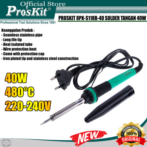 Soldering Iron 40W 220~240V PROSKIT 8PK-S118B-40 SOLDER TANGAN 40W ORI