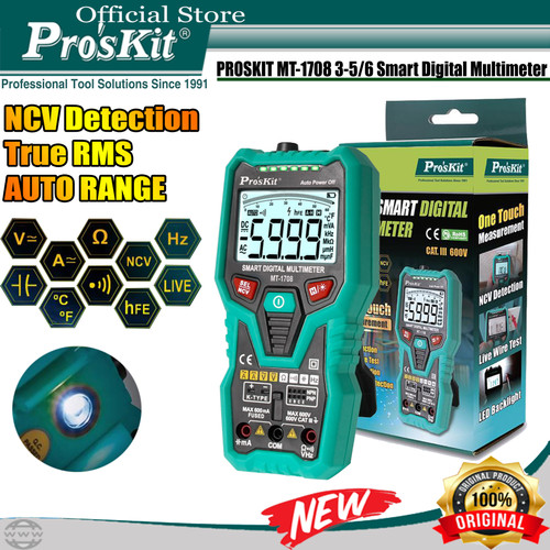 MULTITESTER SMART DIGITAL PRO'SKIT MT-1708 3-5/6 - Proskit Multitester