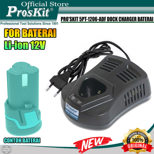 DOCK CHARGER BATERAI PRO'SKIT 5PT-1206-ADF UNTUK CORDLESS PT-1206 ORI