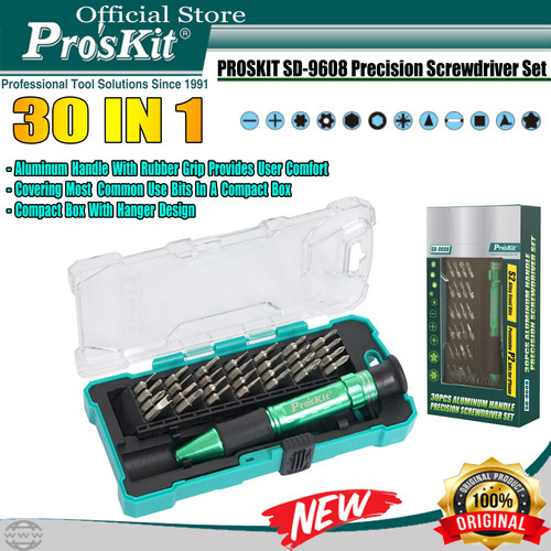 Proskit Obeng Set 30 PCS PRO'SKIT SD-9608 Presisi Screwdriver Set ORI