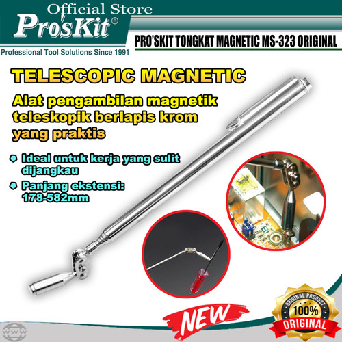 Tongkat PRO'SKIT MS-323 Telescopic Magnetic Pick-Up Tool ORIGINAL