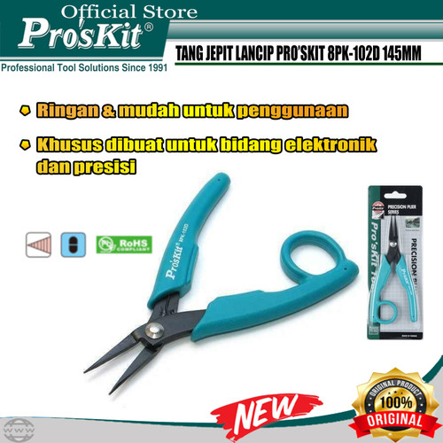 PROSKIT Tang Jepit Lancip PRO'SKIT 8PK-102D (145MM) ORIGINAL