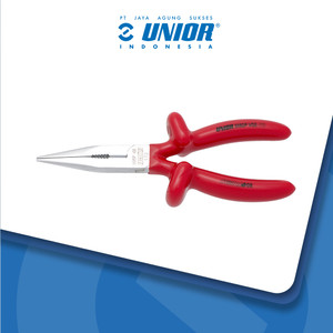 UNIOR Long nose pliers, straight - 508/1VDEDP