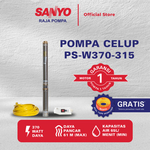 SANYO Mesin Pompa Air Sumur Dalam Submersible Non Auto - PS-W370-315