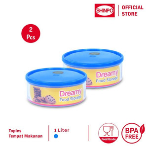 SHINPO COMBO 2 Toples Plastik Ukuran S 1L Tempat Cemilan Dreamy SPO-SI