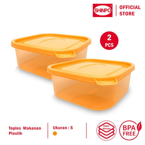 SHINPO COMBO 2 Toples Plastik Ukuran S 1L Tempat Cemilan Boccadillo SI