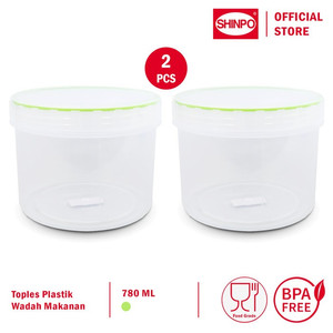 SHINPO COMBO 2 Toples Plastik Ukuran L 780 ML Tempat Cemilan SPO-SIP-3