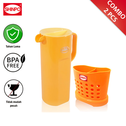 SHINPO Teko Air Eskan Sapporo Orange & Tempat Sendok 2X-CMB-SPO