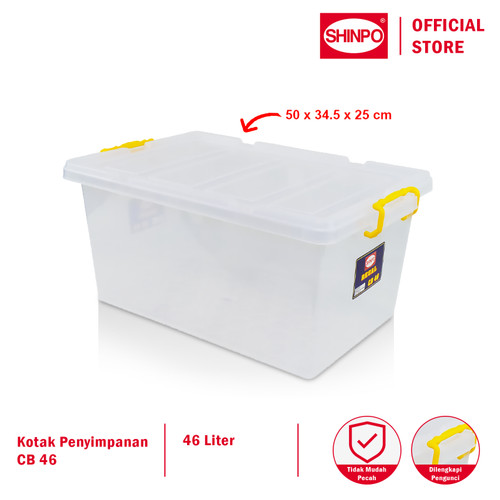 SHINPO Kontainer Plastik 59 x 37 x 27 cm Regal Kotak SPO-SIP-139-CB-46