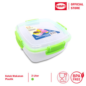 SHINPO Kotak Makan Plastik 2 L Tempat Cemilan Food Storage SPO-SIP-328