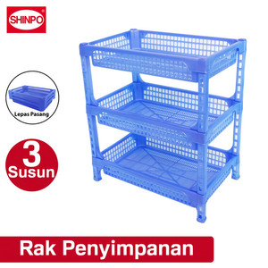 SHINPO Rak Salon / Dapur / Surat Plastik 3 Susun SerbagunaSPO-SIP-818