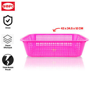 SHINPO Bakul Segi Plastik Crown Multipurpose Basket SPO-SIP-821XL