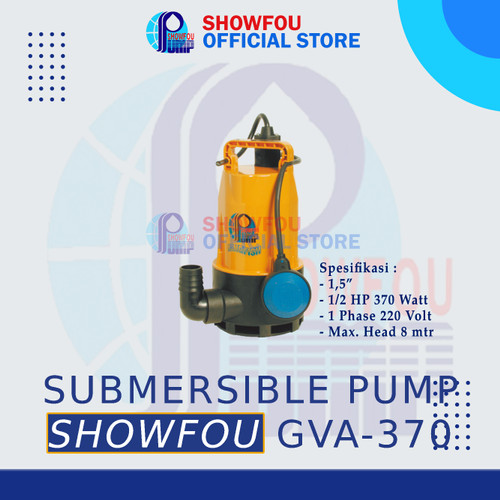 SHOWFOU SUBMERSIBLE PUMP GVA 370 1/2 HP 1 Phase 370 W