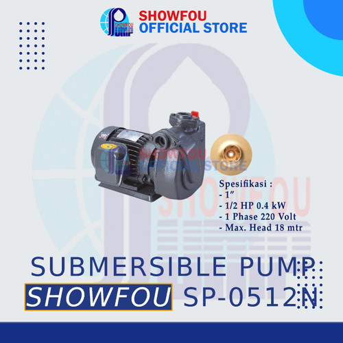 SHOWFOU TURBINE PUMP SP-0512N 0.5 HP 1  Phase 0.4 kWatt  1  Inch