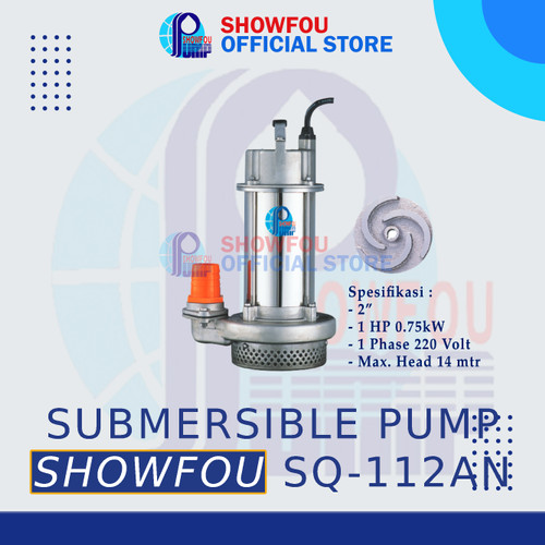 SHOWFOU PUMP Submersible SQ 112AN 2 Inch 1 HP 0,75 KW