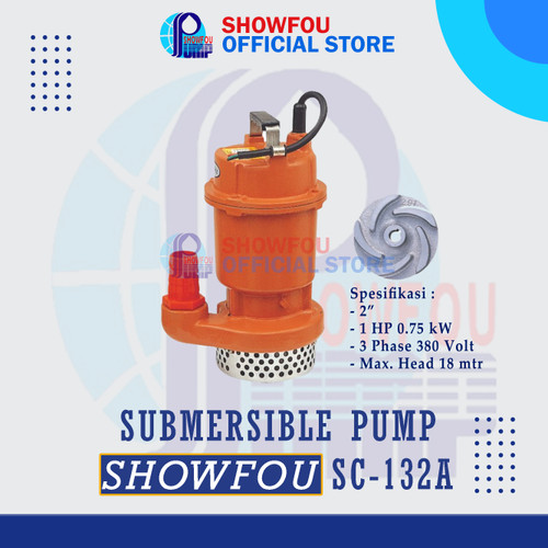 SHOWFOU SUBMERSIBLE PUMP SC-132A 1 HP 3 Phase 0.75 kWatt 2 Inch