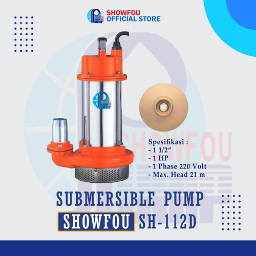 SHOWFOU SUBMERSIBLE PUMP SH-112D 1 HP 1 Phase 250 Watt 1-0.5 Inch