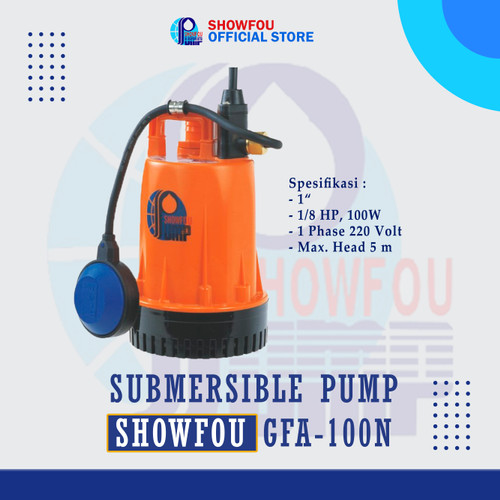 SHOWFOU SUBMERSIBLE PUMP GFA-100N, 0.250 HP, 1 Phase 100 Watt 1-0.25 I