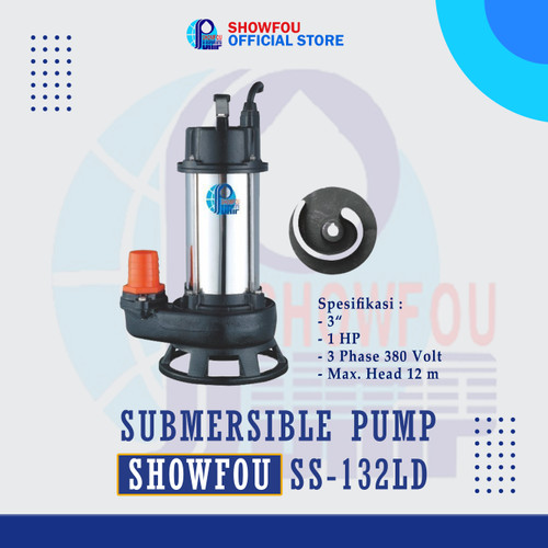 SHOWFOU SUBMERSIBLE PUMP SS-132LD 1 HP 3 Phase 750 Watt 3 Inch