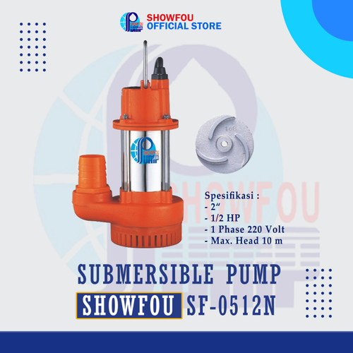 SHOWFOU SUBMERSIBLE PUMP SF-0512N, 0.50 HP, 1 Phase 400 Watt 2 Inch