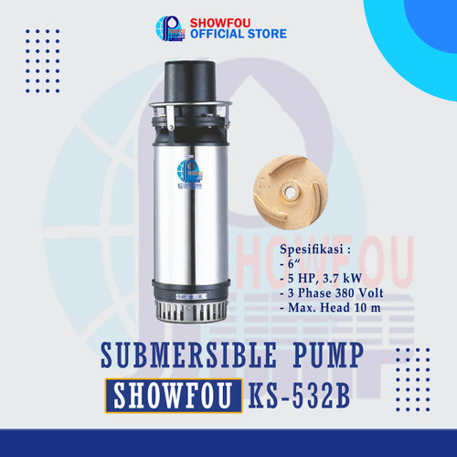 SHOWFOU SUBMERSIBLE PUMP KS-532B, 5 HP, 3 Phasae, 3,7 kWatt, 6 Inch