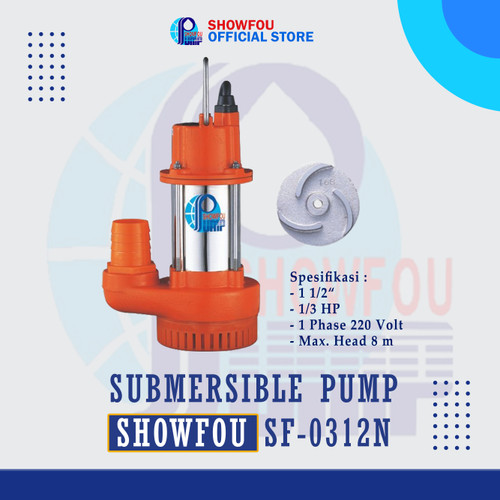 SHOWFOU SUBMERSIBLE PUMP SF-0312N, 1 HP, 1 Phase 250 Watt 2 Inch