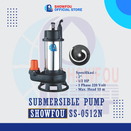 SHOWFOU SUBMERSIBLE PUMP SS-0512N 0.5 HP 1 Phase 400 Watt 2 Inch