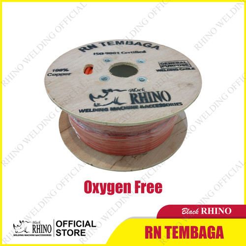 Black RHINO Kabel Las Tembaga RN Oxygen Free Welding Cable 100m Orange