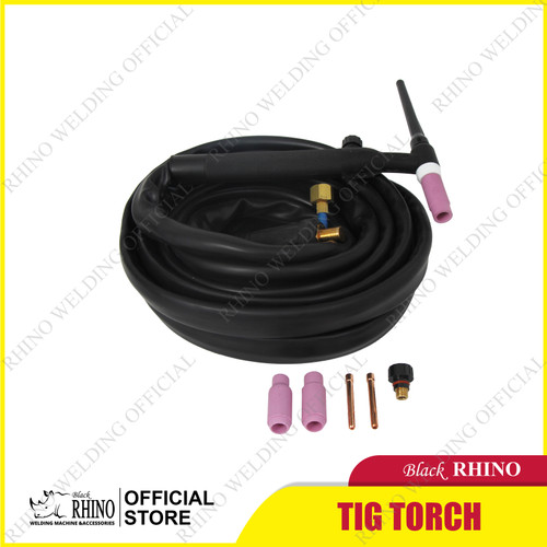 BLACK RHINO Tig Torch WP-17 V-2-15 Stang Las Argon