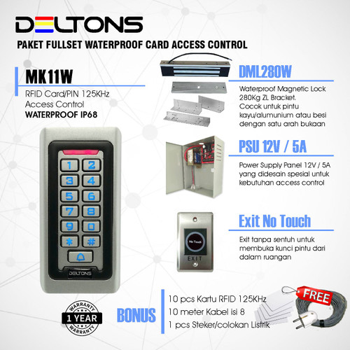 Akses Kontrol Outdoor Waterproof Access Control RFID Magnetic Lock