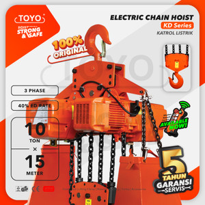 Electric Chain Hoist 10 Ton  x 15 Meter KD Series TOYO