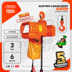 Electric Chain Hoist 3 Ton x 6 Meter KD Series TOYO