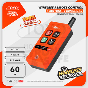 Wireless Remote Control Mini Hoist 220V 4 Button 2 Direction 60µF TOYO