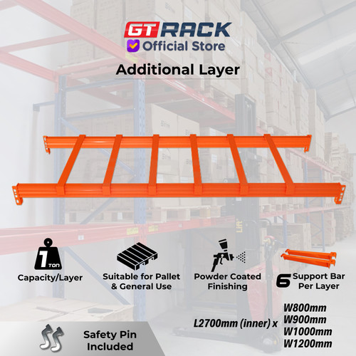 LAYER 1 TON RAK PALET PANJANG 270CM EXTRA AMBALAN RAK PALLET L10027