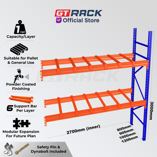 JOINTER RAK GUDANG PALET 1 TON 3 METER RAK PALLET HEAVY DUTY P270CM