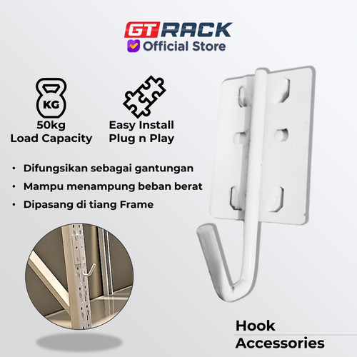 SINGLE HOOK 50KG KAIT RACK GANTUNGAN BESI CANTOLAN PENGAIT RAK GUDANG