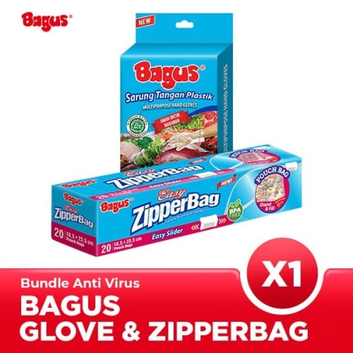 Bagus Sarung Tangan Plastik 15 µ & Zipperbag Bundle Tokopedia