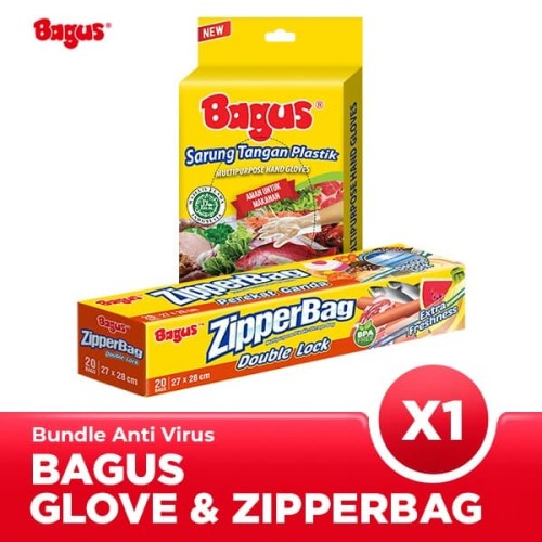 Bagus Sarung Tangan Plastik 10 µ & Zipperbag Bundle Tokopedia