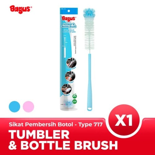 Bagus Tumbler and Bottle Brush Tipe 717 Biru