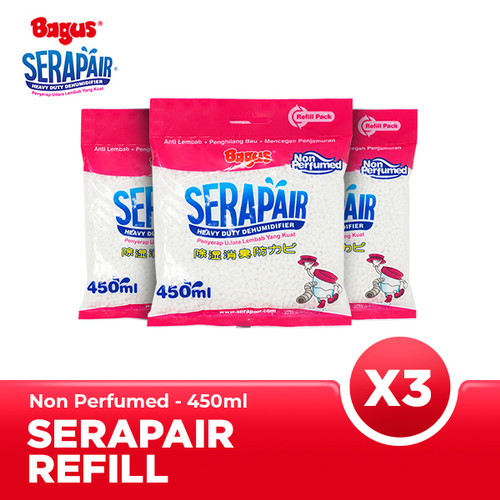 [Triple Bundle] Bagus Serapair 450ml Refill Non-Perfumed