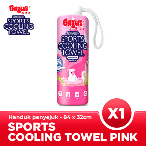 Bagus Sport Cooling Towel Pink Besar