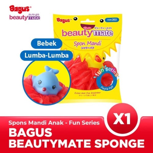 Bagus Beautymate Spons Mandi Fun Series (Mainan dan Warna Acak)