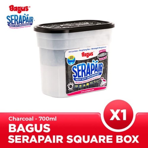 Bagus Serapair Square Box 700 ml Charcoal