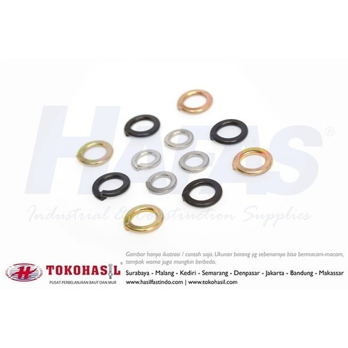 Ring Peer 3/8" (hitam) | Spring Lock Washer WL