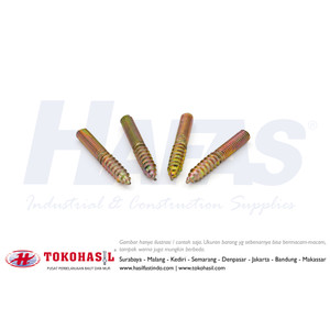 Hanger Bolt M8 x 80 (kuning) | Sekrup