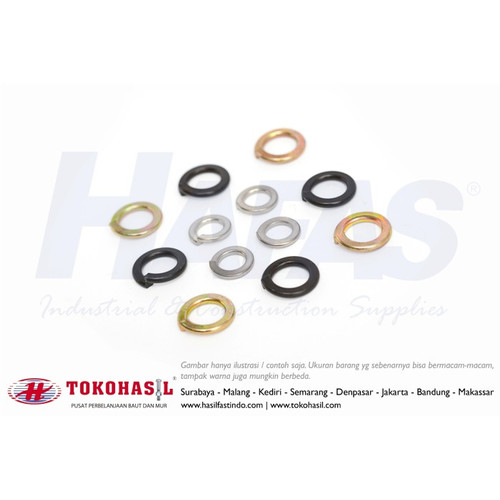 Ring Peer (Pir) Spring Lock Washer WL 3/4" inch - Hitam, ECERAN